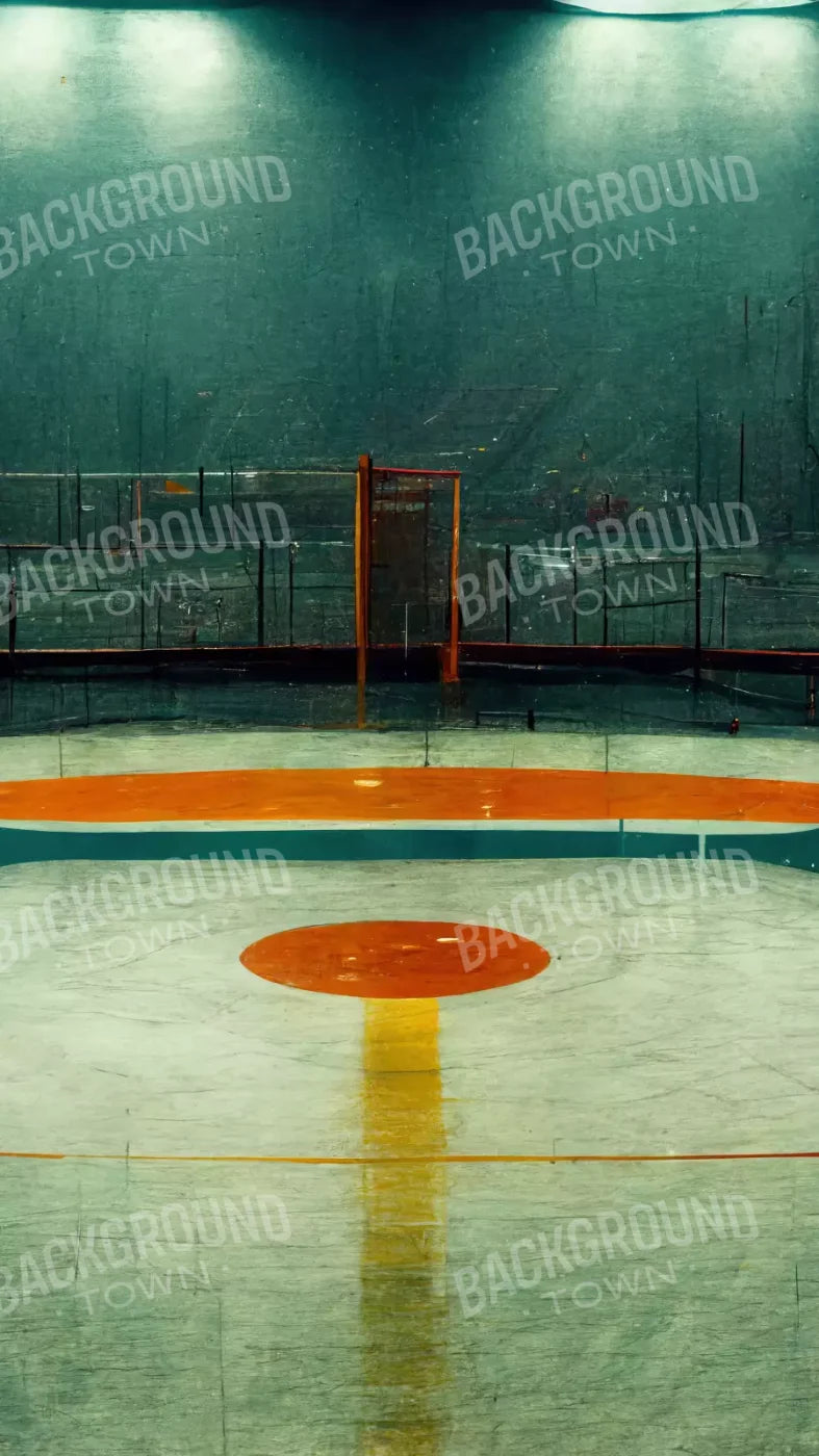 Hockey Rink 8X14 Ultracloth ( 96 X 168 Inch ) Backdrop