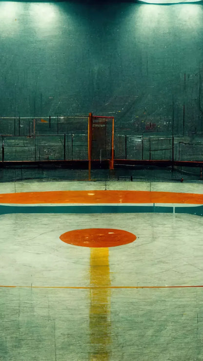 Hockey Rink 8X14 Ultracloth ( 96 X 168 Inch ) Backdrop