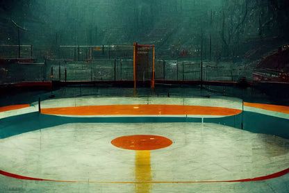 Hockey Rink 8X5 Ultracloth ( 96 X 60 Inch ) Backdrop