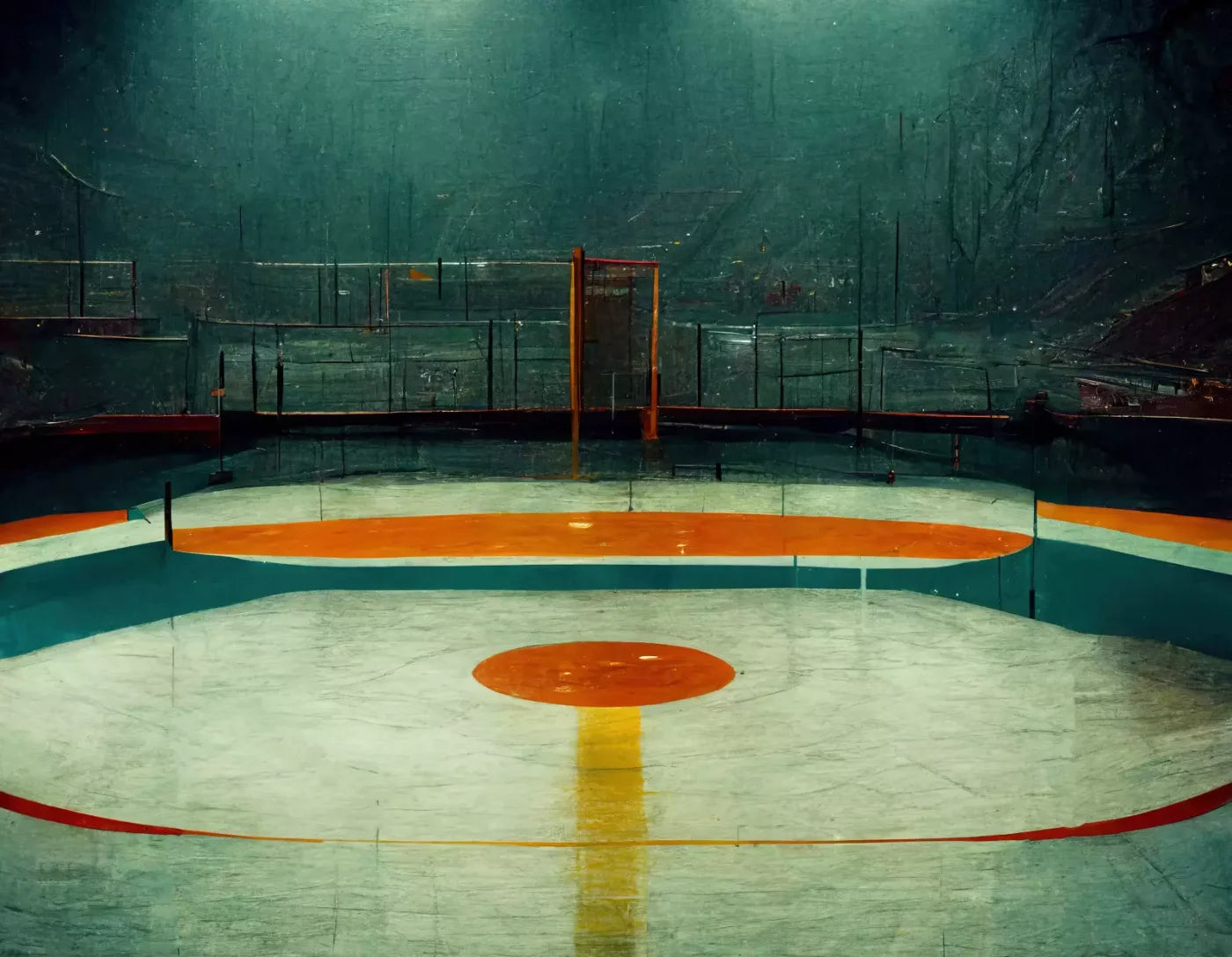 Hockey Rink 8X6 Fleece ( 96 X 72 Inch ) Backdrop