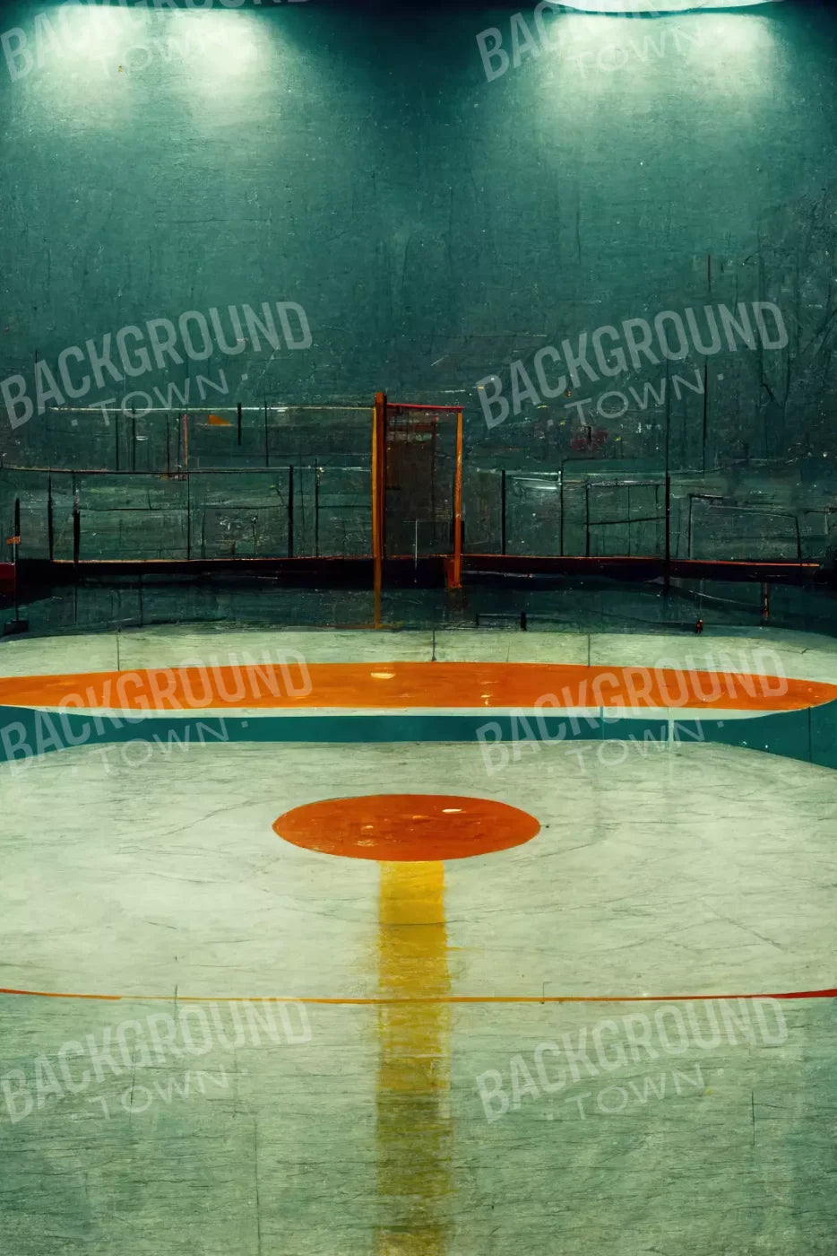 Hockey Rink For Lvl Up Backdrop System 5X76 Up ( 60 X 90 Inch )