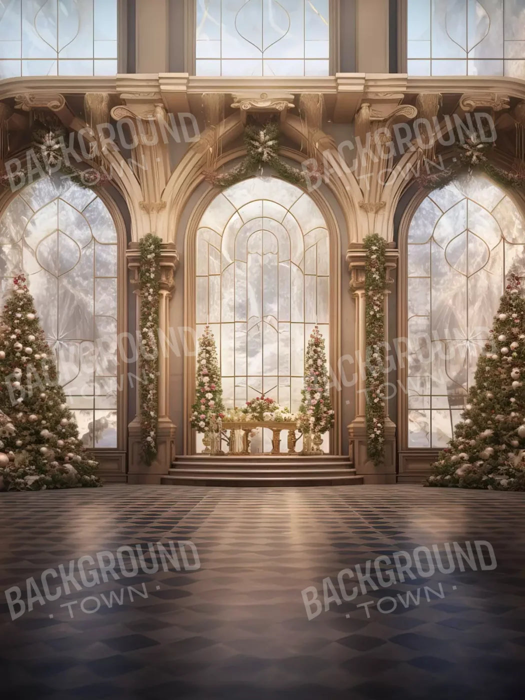 Holiday Ballroom 6’X8’ Fleece (72 X 96 Inch) Backdrop