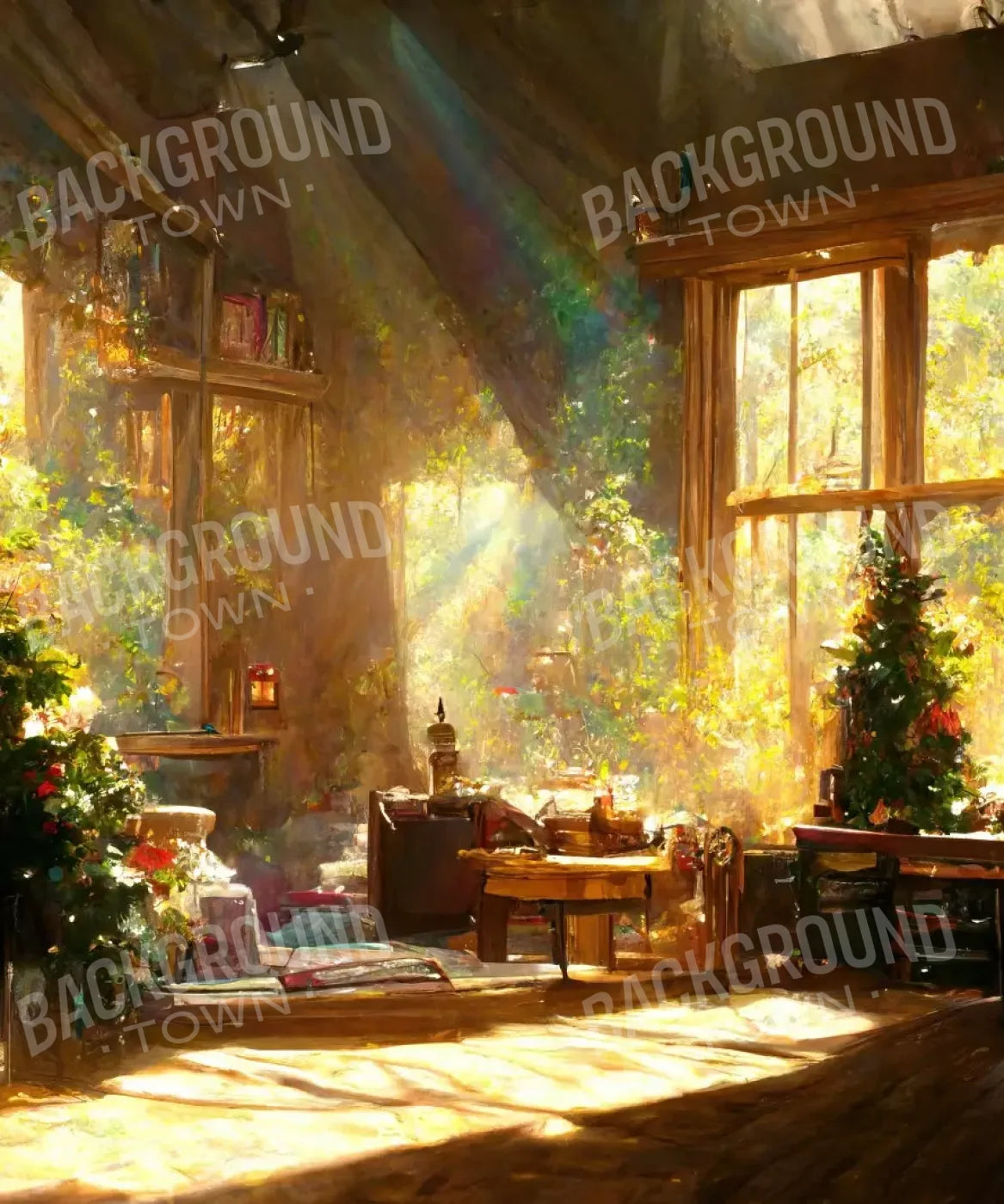 Holiday Cabin Interior 10’X12’ Ultracloth (120 X 144 Inch) Backdrop