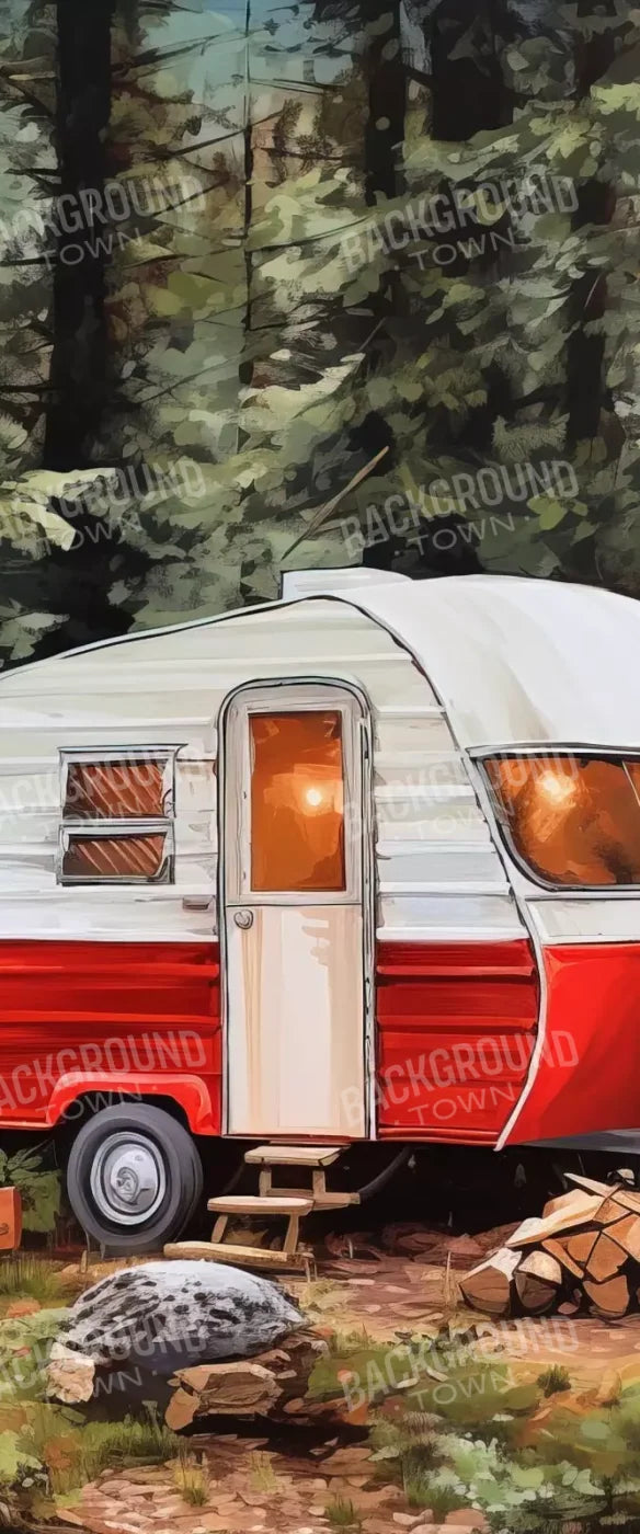 Holiday Camper In Forest Ii 5’X12’ Ultracloth For Westcott X-Drop (60 X 144 Inch) Backdrop