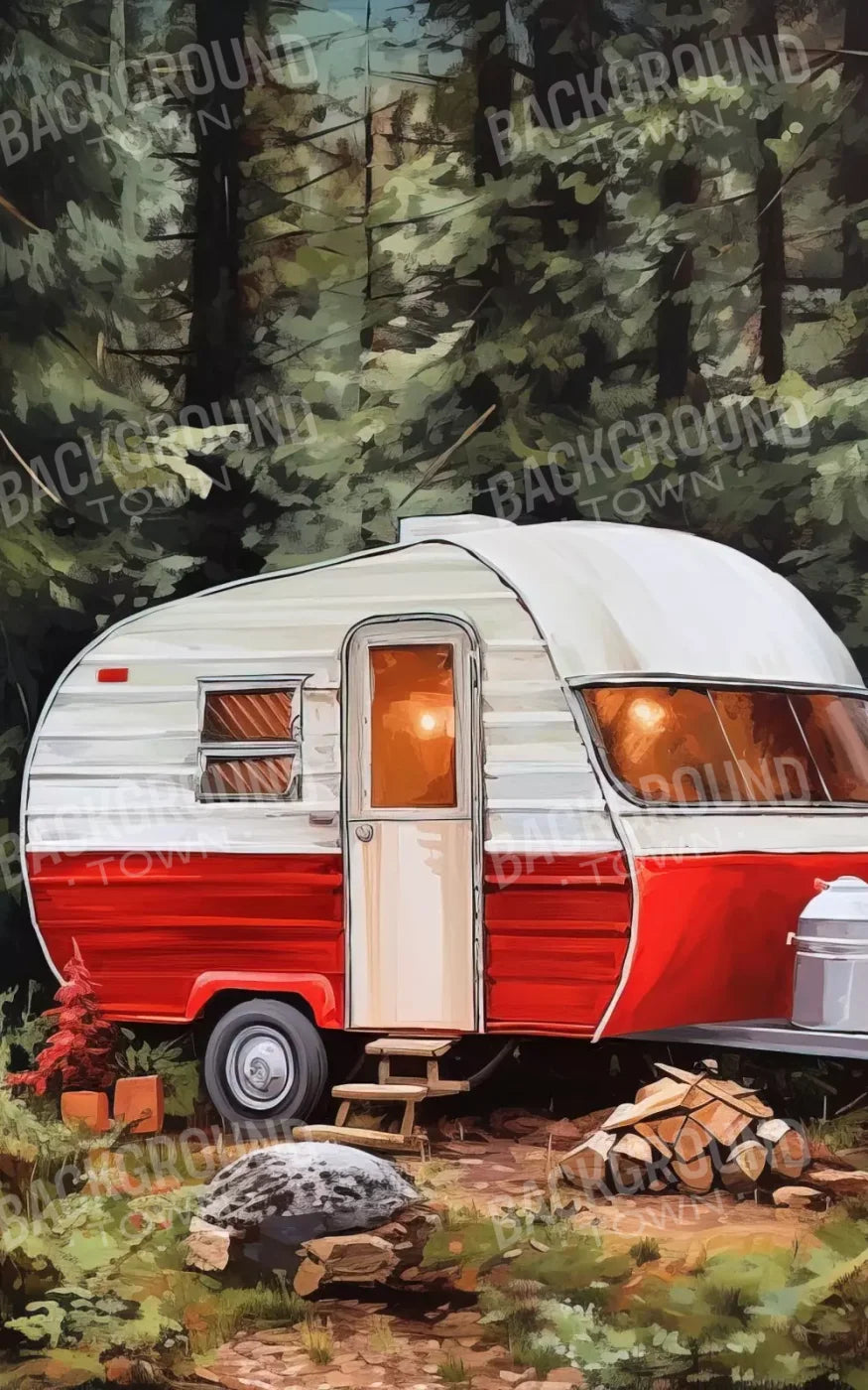 Holiday Camper In Forest Ii 5’X8’ Ultracloth (60 X 96 Inch) Backdrop
