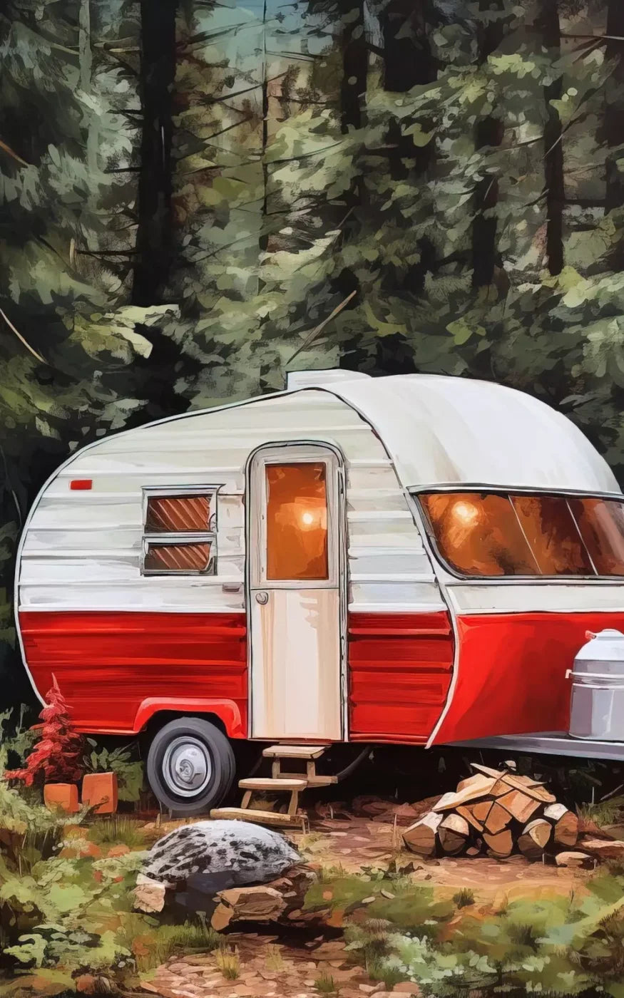 Holiday Camper In Forest Ii 10’X16’ Ultracloth (120 X 192 Inch) Backdrop
