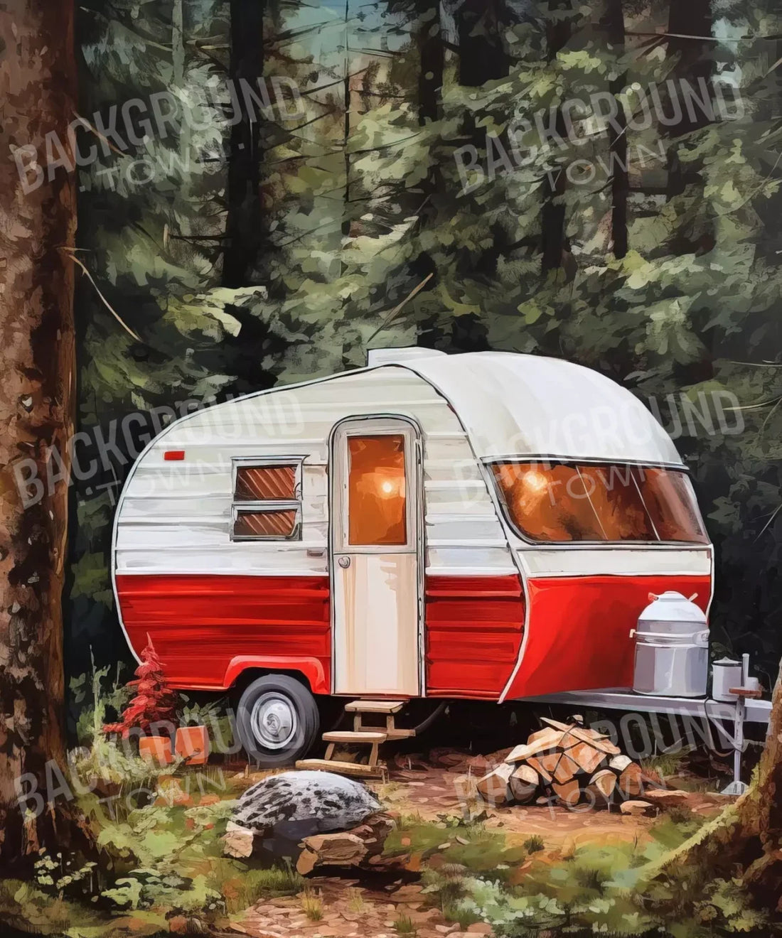 Red , White , Green   Backdrop for Photography