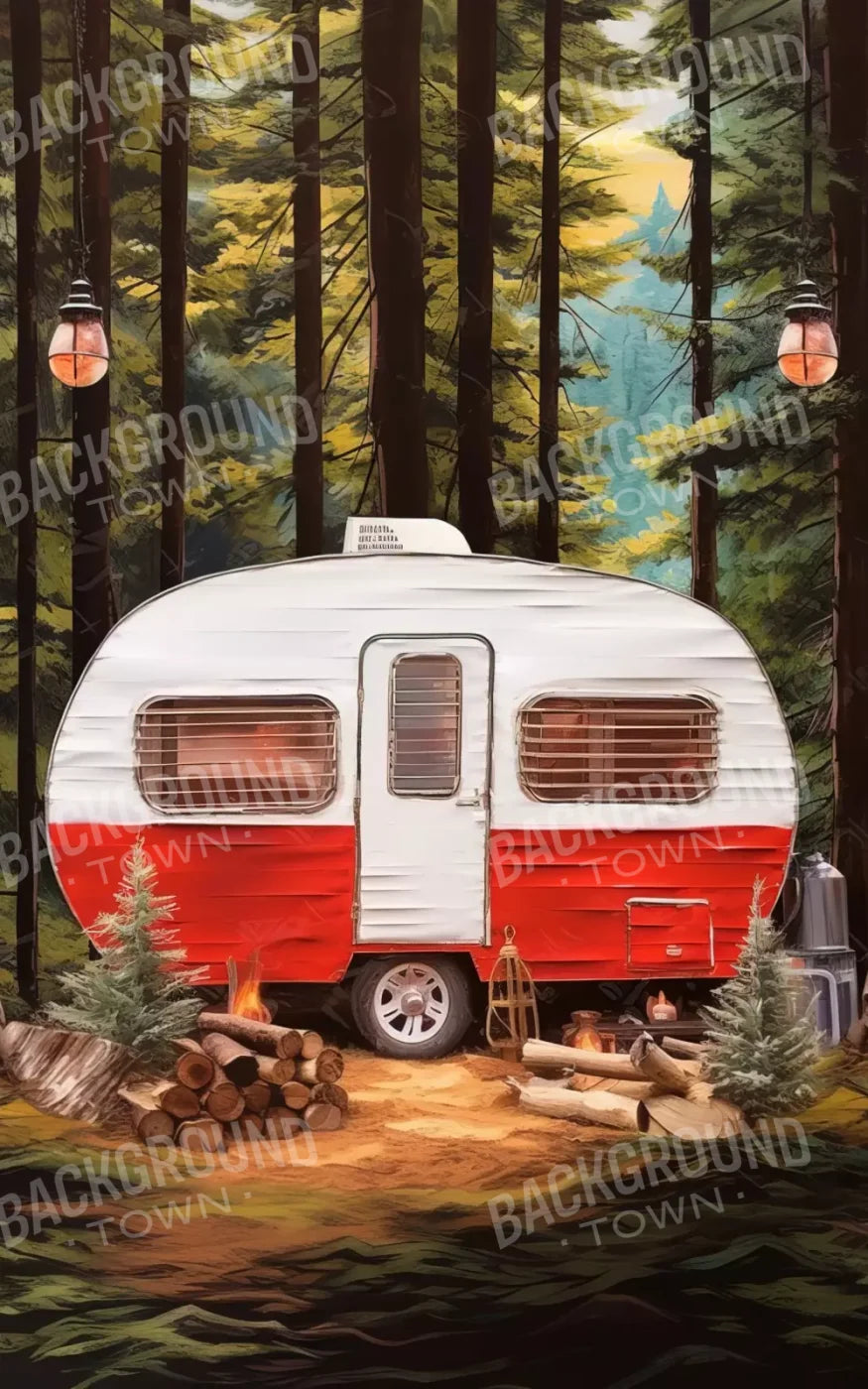 Holiday Camper In Forest Iii 10’X16’ Ultracloth (120 X 192 Inch) Backdrop