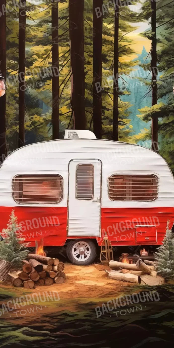 Holiday Camper In Forest Iii 10’X20’ Ultracloth (120 X 240 Inch) Backdrop