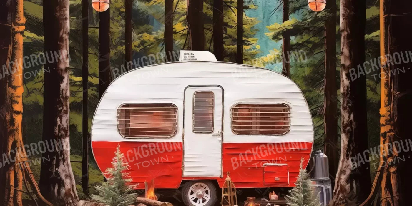 Holiday Camper In Forest Iii 16’X8’ Ultracloth (192 X 96 Inch) Backdrop