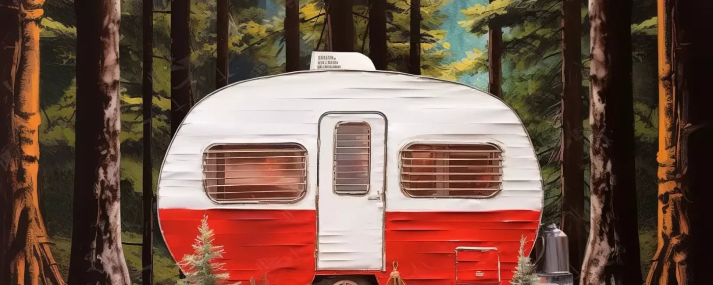 Holiday Camper In Forest Iii 20’X8’ Ultracloth (240 X 96 Inch) Backdrop