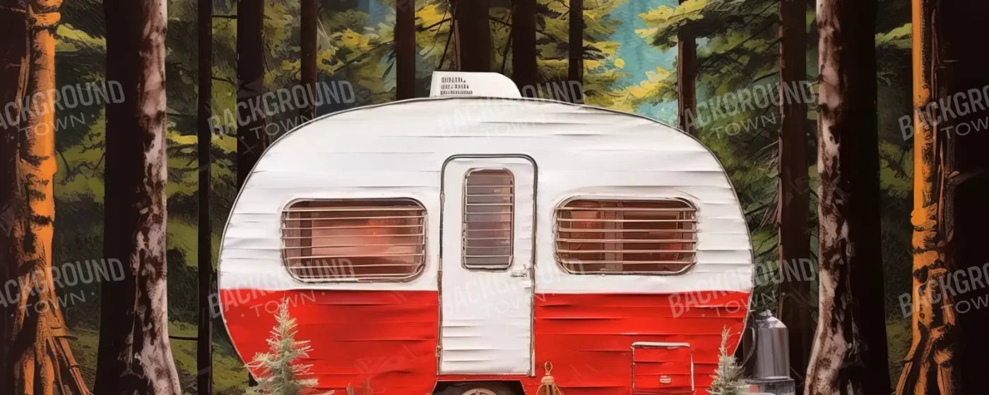 Holiday Camper In Forest Iii 20’X8’ Ultracloth (240 X 96 Inch) Backdrop