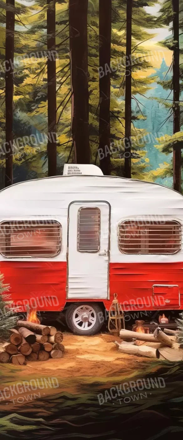 Holiday Camper In Forest Iii 5’X12’ Ultracloth For Westcott X-Drop (60 X 144 Inch) Backdrop