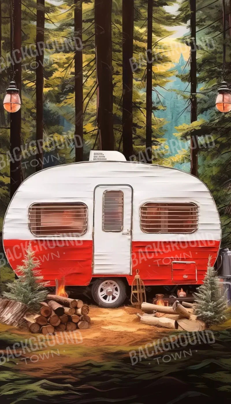 Holiday Camper In Forest Iii 8’X14’ Ultracloth (96 X 168 Inch) Backdrop