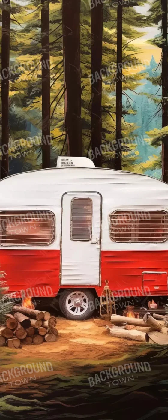 Holiday Camper In Forest Iii 8’X20’ Ultracloth (96 X 240 Inch) Backdrop