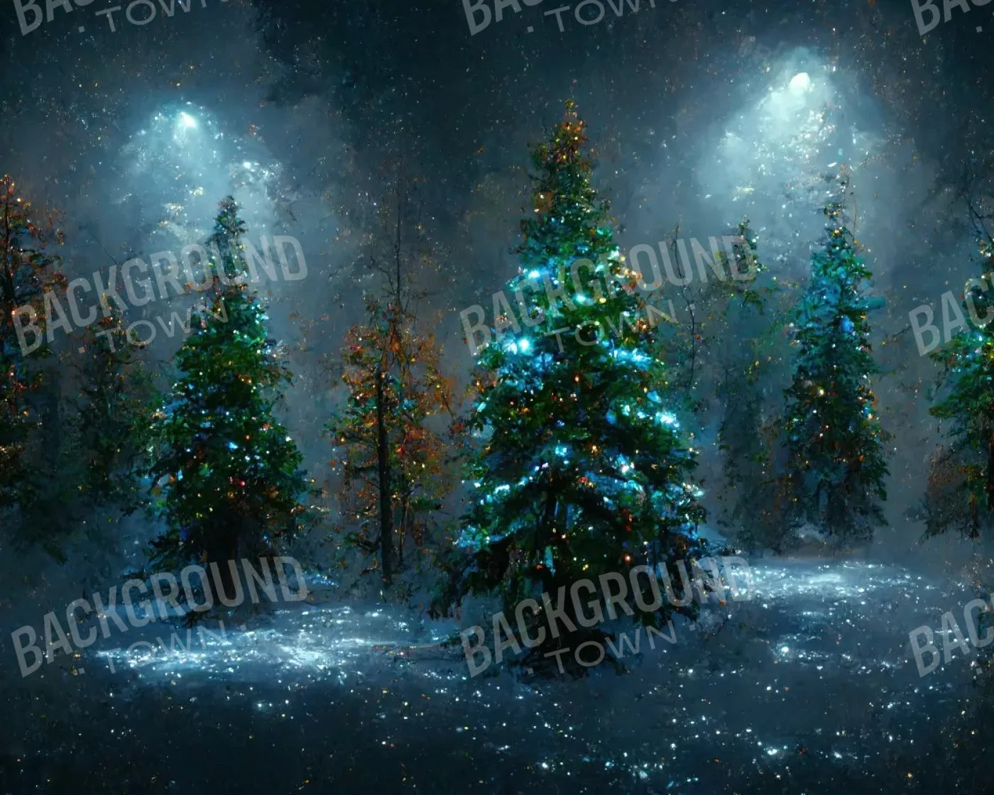 Holiday Forest 10’X8’ Fleece (120 X 96 Inch) Backdrop