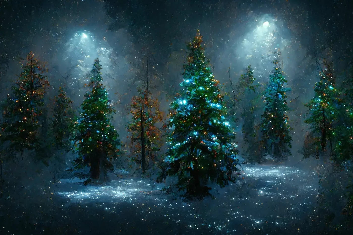 Holiday Forest 12’X8’ Ultracloth (144 X 96 Inch) Backdrop