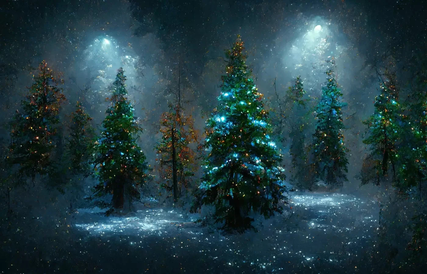 Holiday Forest 14’X9’ Ultracloth (168 X 108 Inch) Backdrop