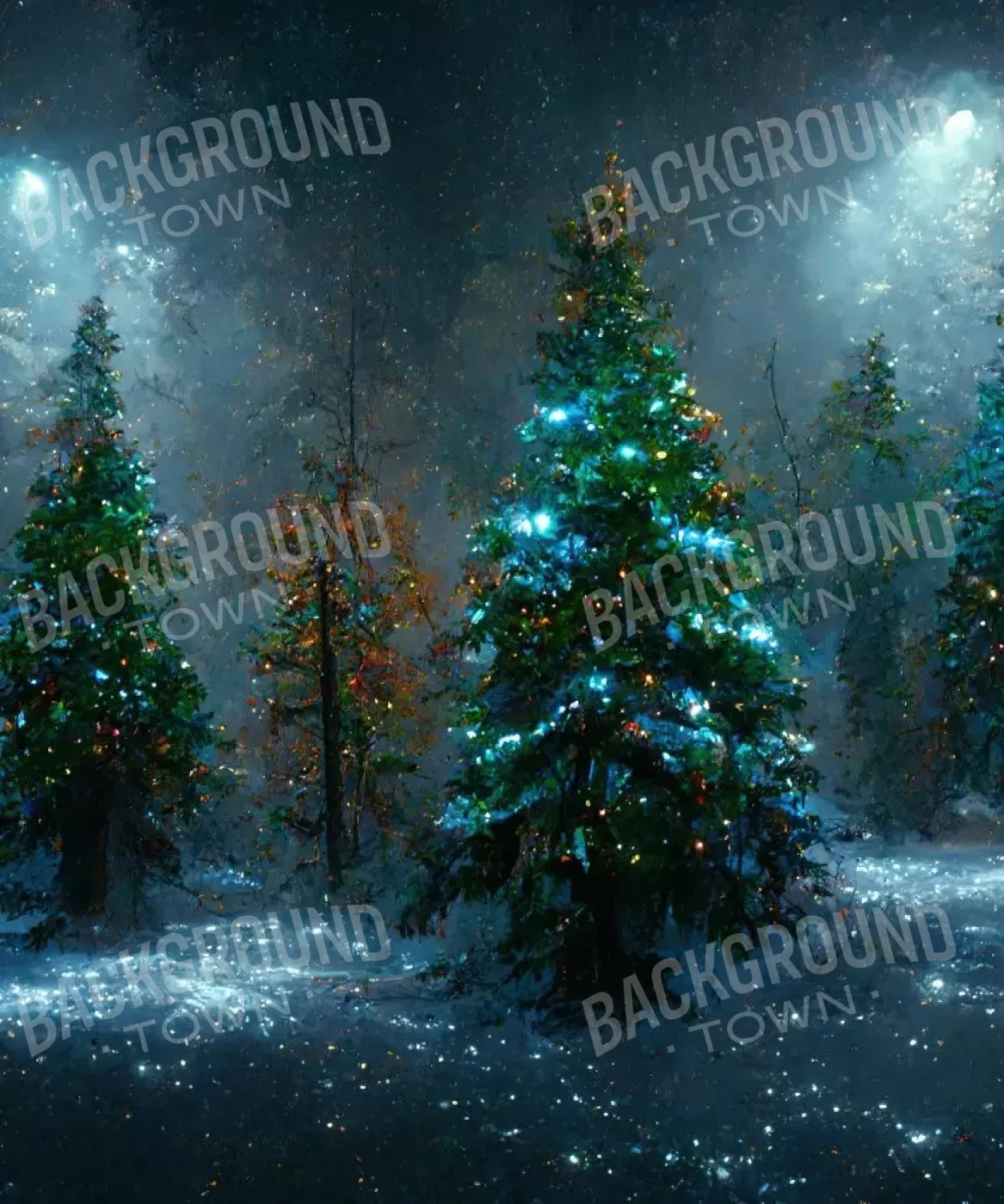 Blue Christmas Backdrop for Photography