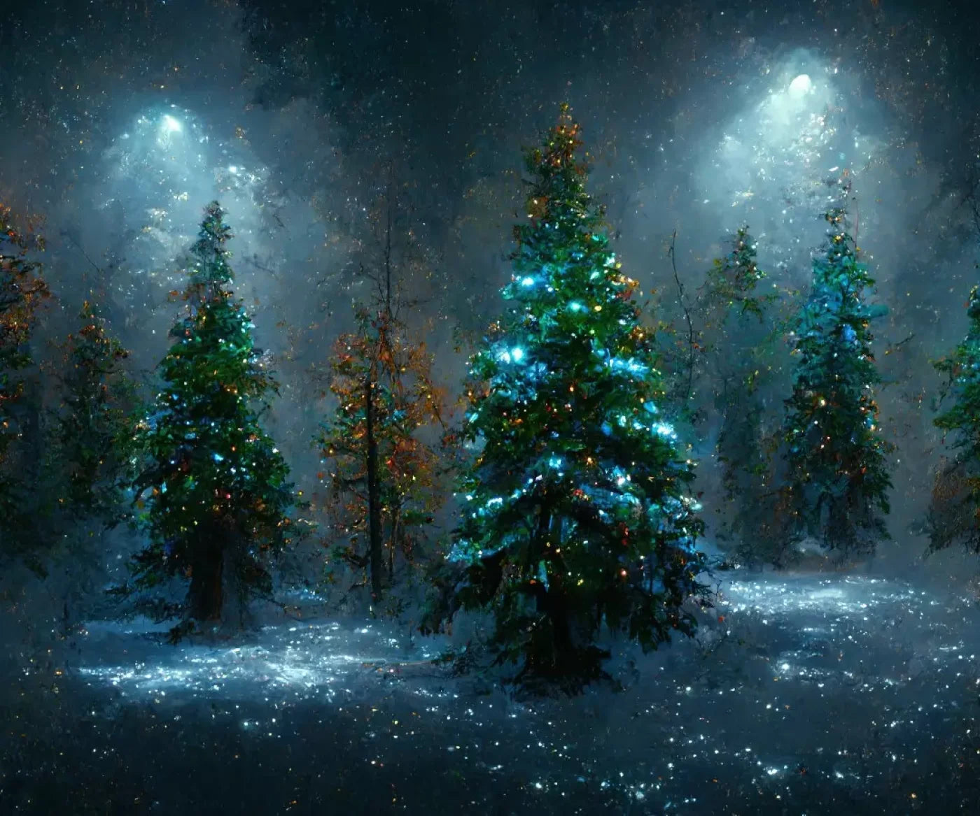 Holiday Forest 5’X4’2 Fleece (60 X 50 Inch) Backdrop
