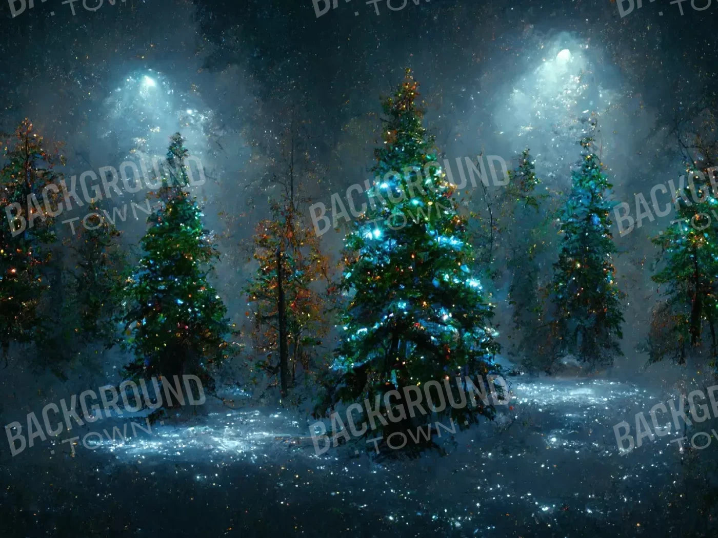 Holiday Forest 6’8X5’ Fleece (80 X 60 Inch) Backdrop