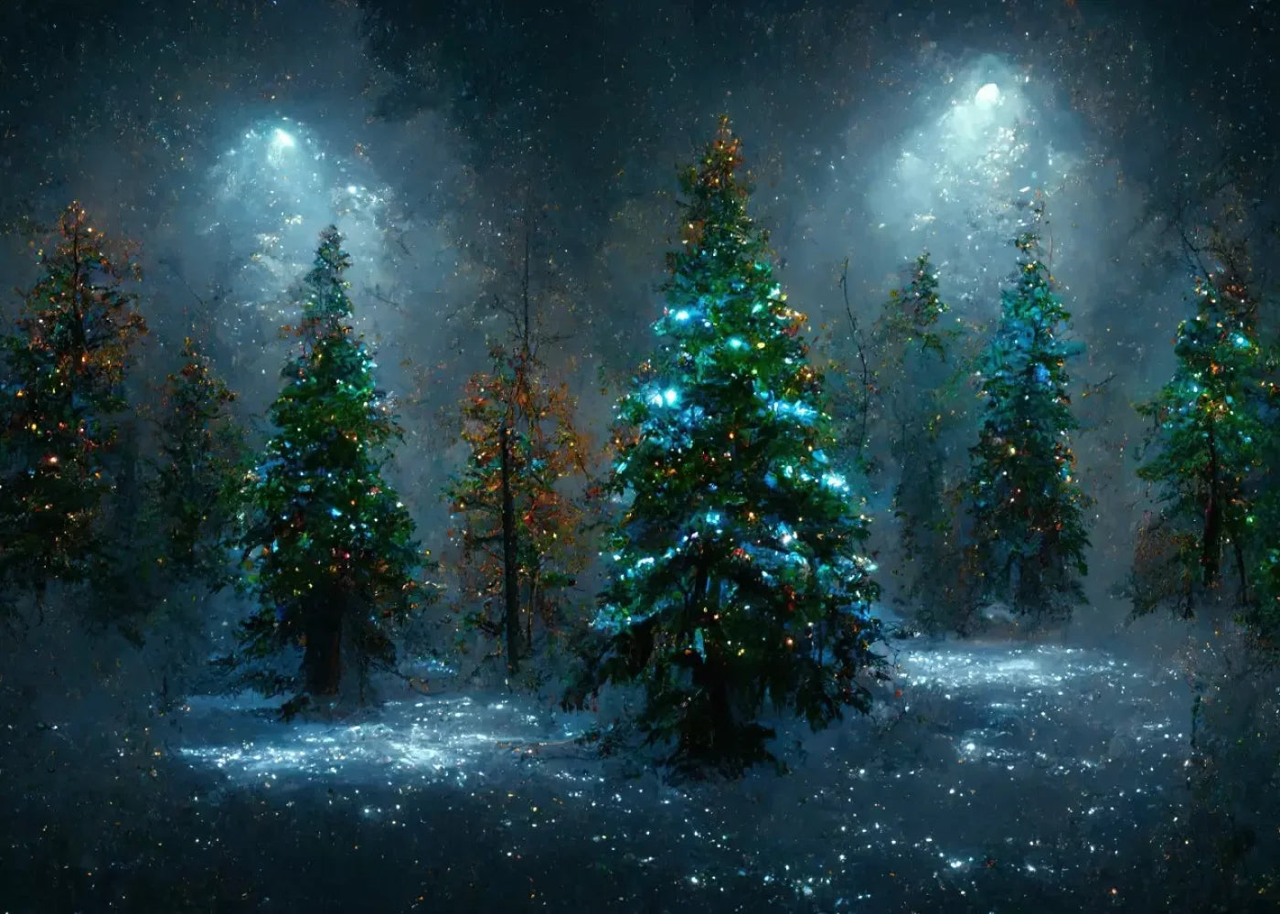 Holiday Forest 7’X5’ Ultracloth (84 X 60 Inch) Backdrop