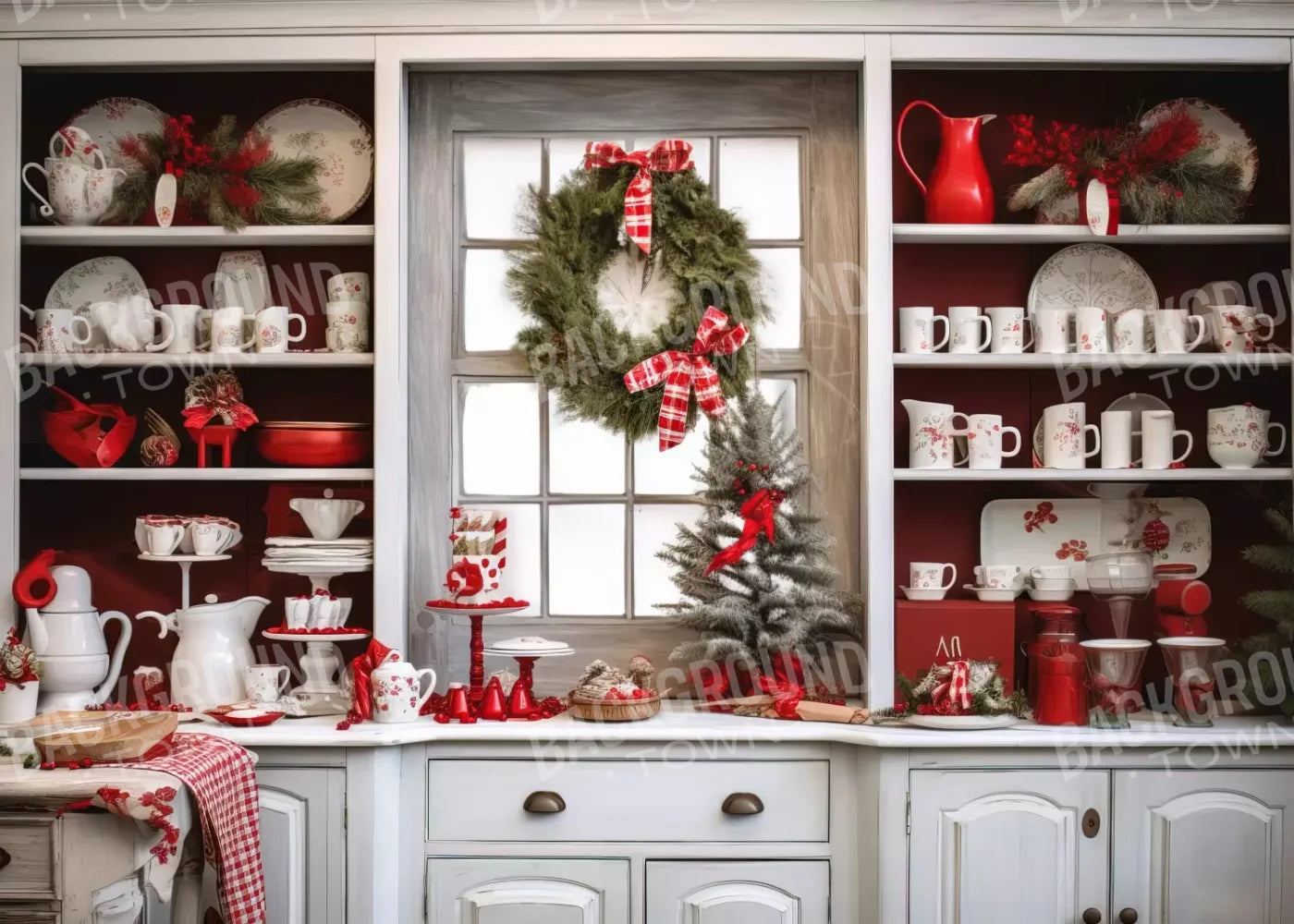 Holiday Kitchen Ii 7’X5’ Ultracloth (84 X 60 Inch) Backdrop