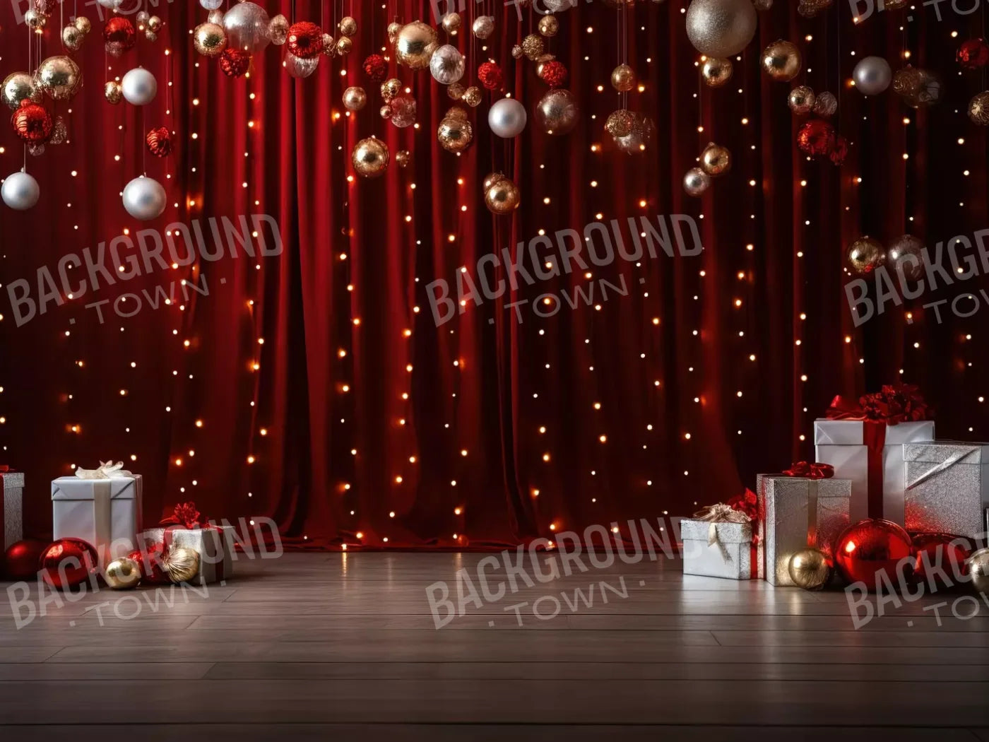 Holiday Party I 8’X6’ Fleece (96 X 72 Inch) Backdrop