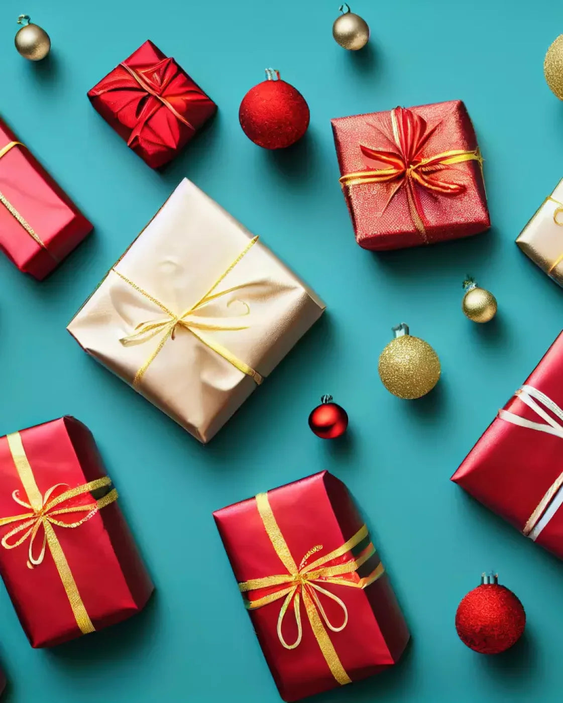 Holiday Presents 8’X10’ Fleece (96 X 120 Inch) Backdrop