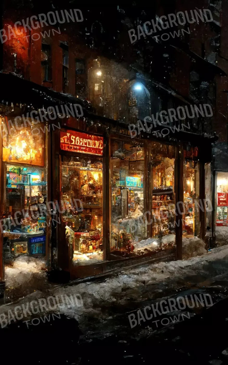 Holiday Storefront 10’X16’ Ultracloth (120 X 192 Inch) Backdrop