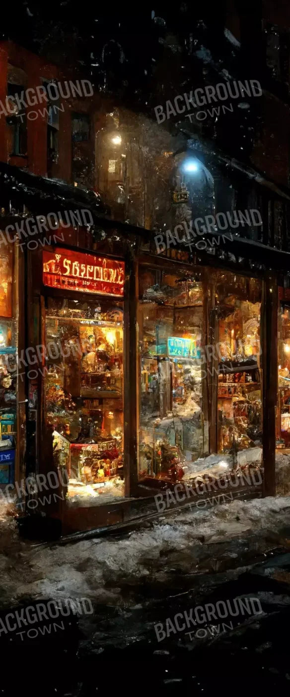 Holiday Storefront 5’X12’ Ultracloth For Westcott X-Drop (60 X 144 Inch) Backdrop