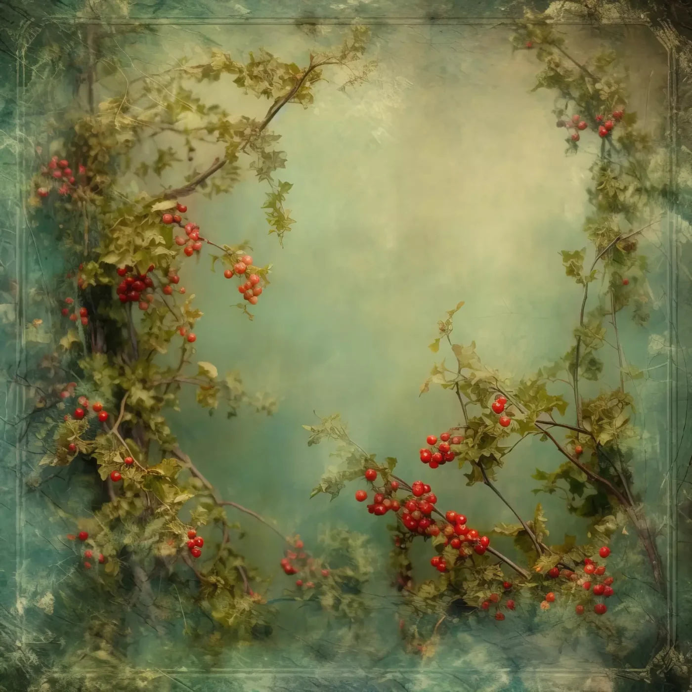 Holly Border 10’X10’ Ultracloth (120 X Inch) Backdrop