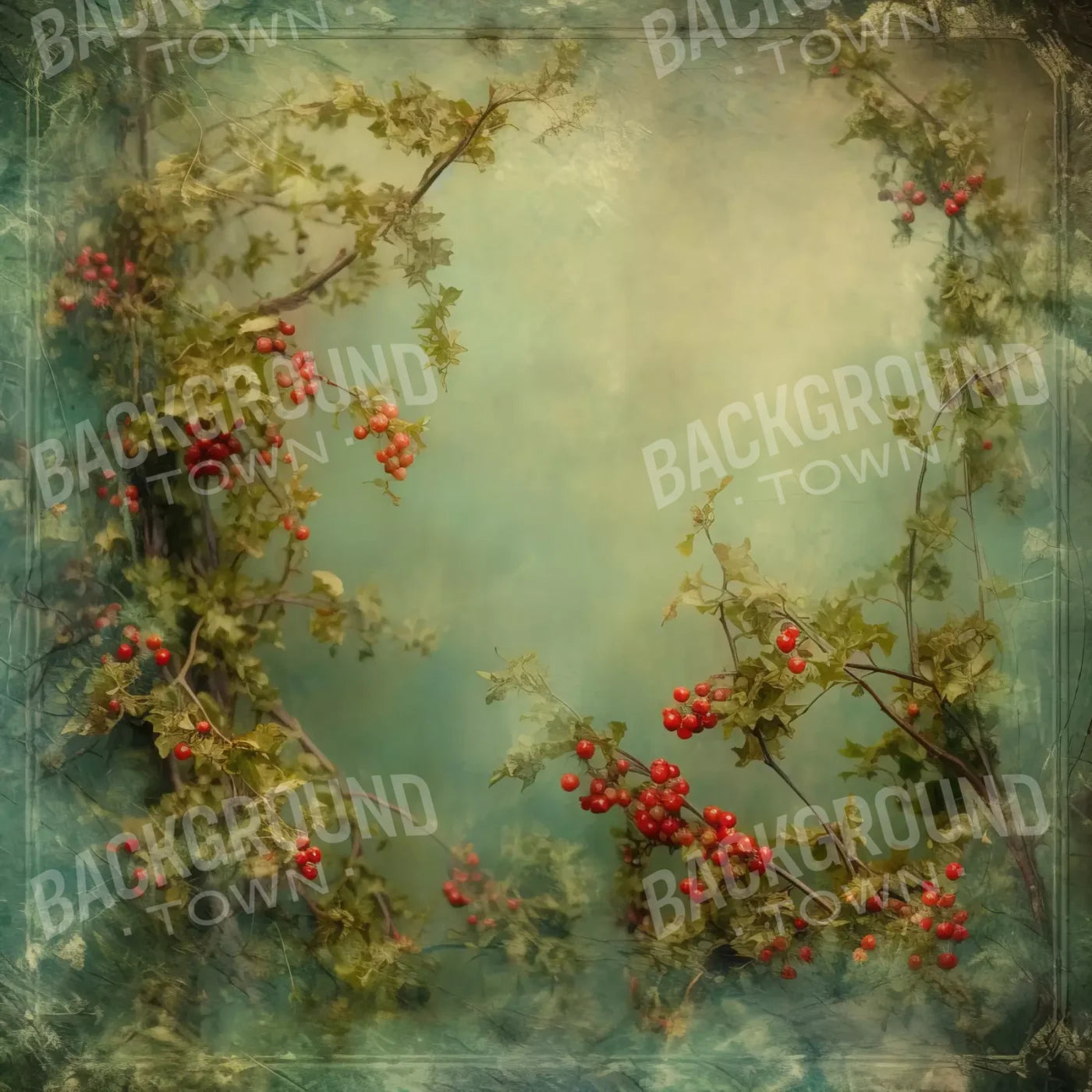 Holly Border 10’X10’ Ultracloth (120 X Inch) Backdrop