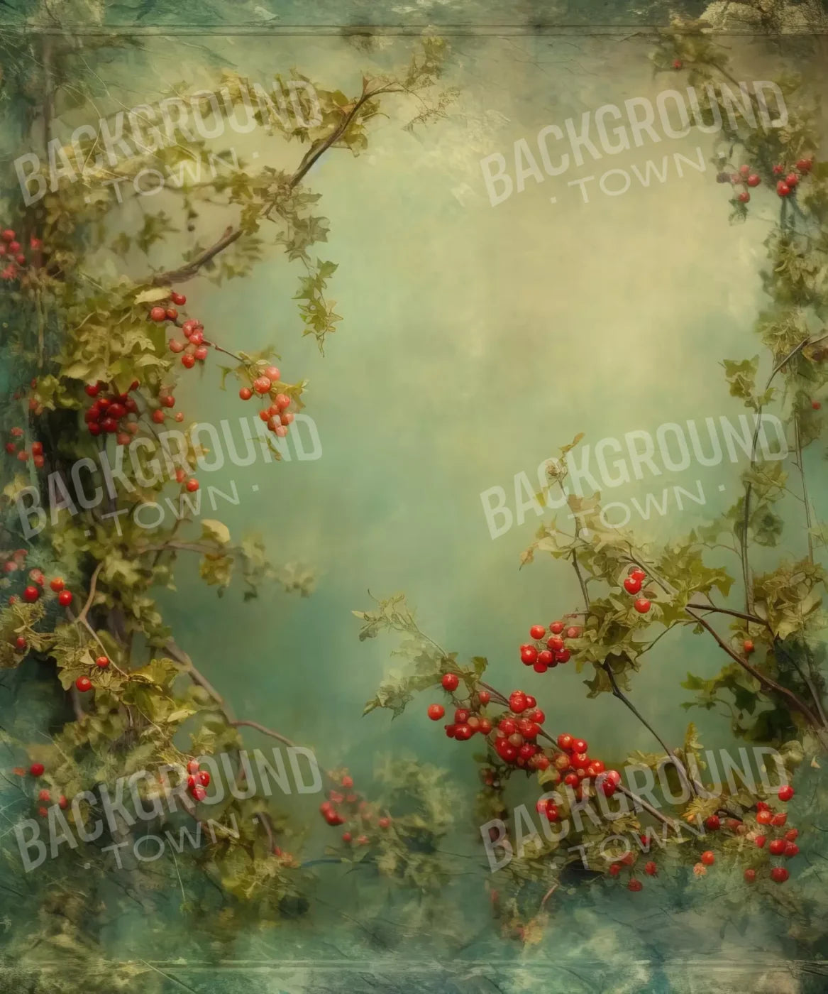 Holly Border 10’X12’ Ultracloth (120 X 144 Inch) Backdrop