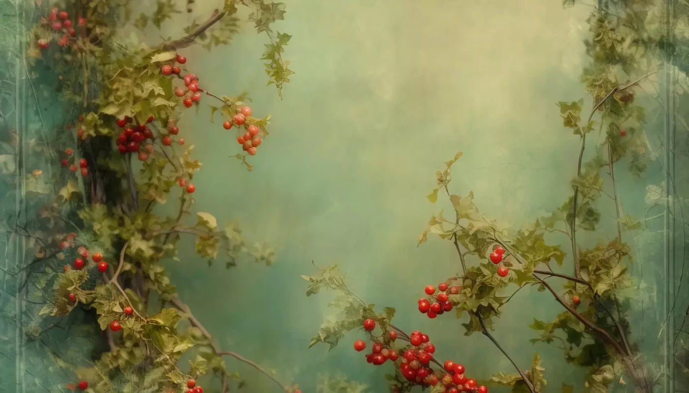 Holly Border 14’X8’ Ultracloth (168 X 96 Inch) Backdrop
