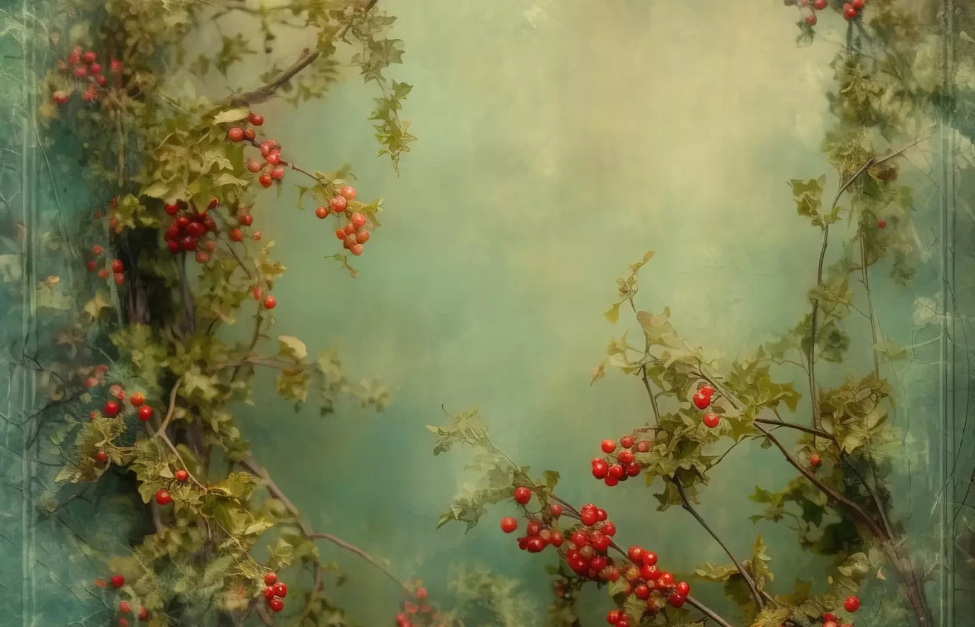 Holly Border 14’X9’ Ultracloth (168 X 108 Inch) Backdrop