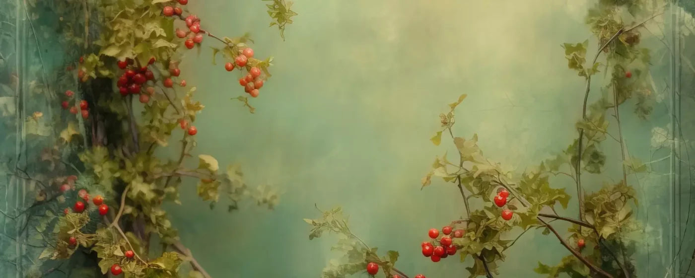 Holly Border 20’X8’ Ultracloth (240 X 96 Inch) Backdrop
