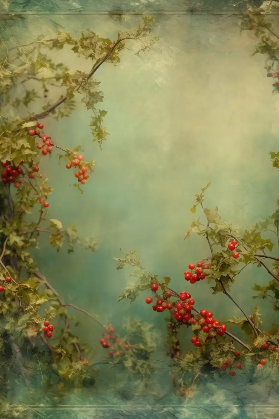 Holly Border 8’X12’ Ultracloth (96 X 144 Inch) Backdrop