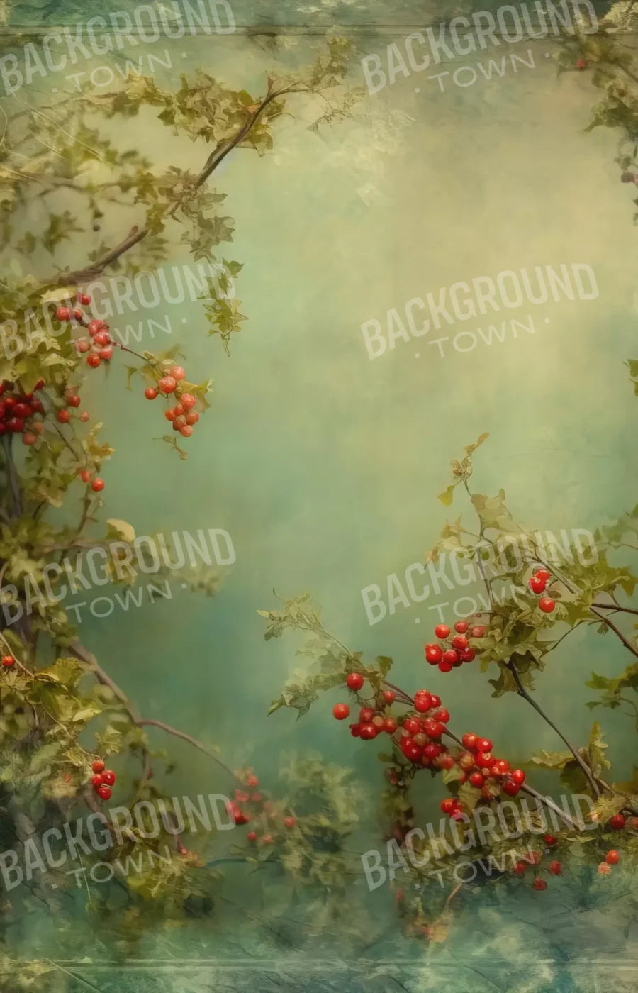 Holly Border 9’X14’ Ultracloth (108 X 168 Inch) Backdrop