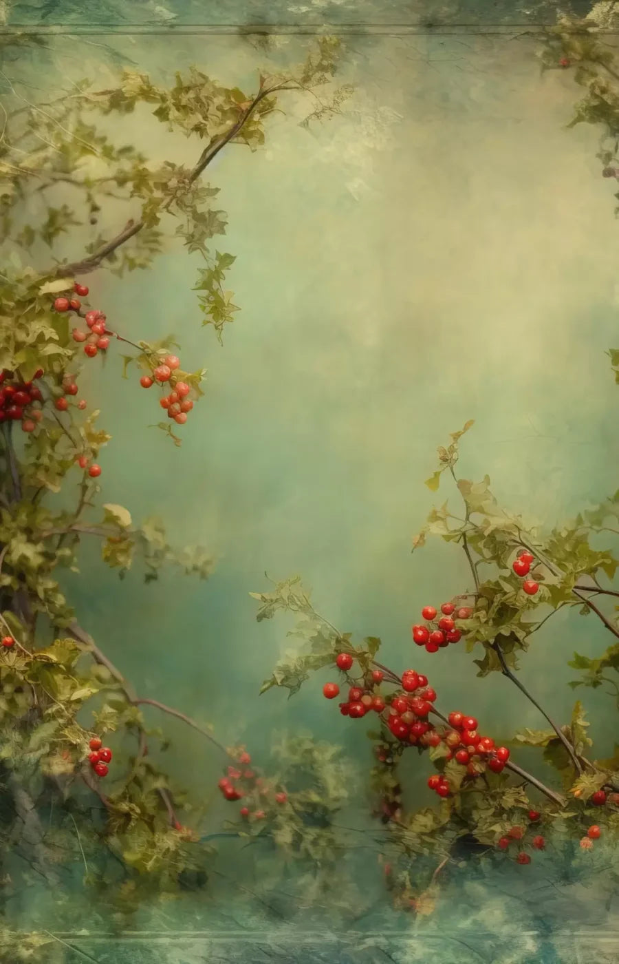 Holly Border 9’X14’ Ultracloth (108 X 168 Inch) Backdrop