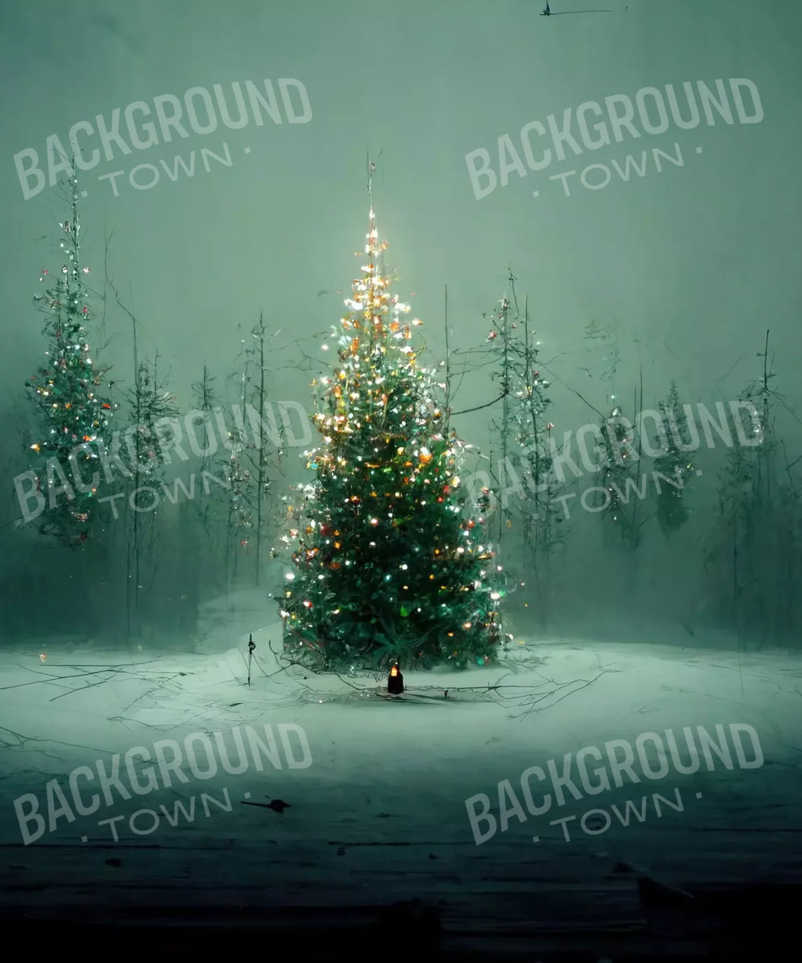 Gray Christmas Backdrop for Photography