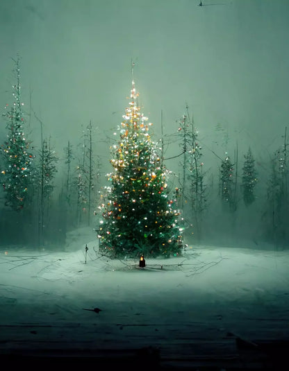 Holy Night 6X8 Fleece ( 72 X 96 Inch ) Backdrop