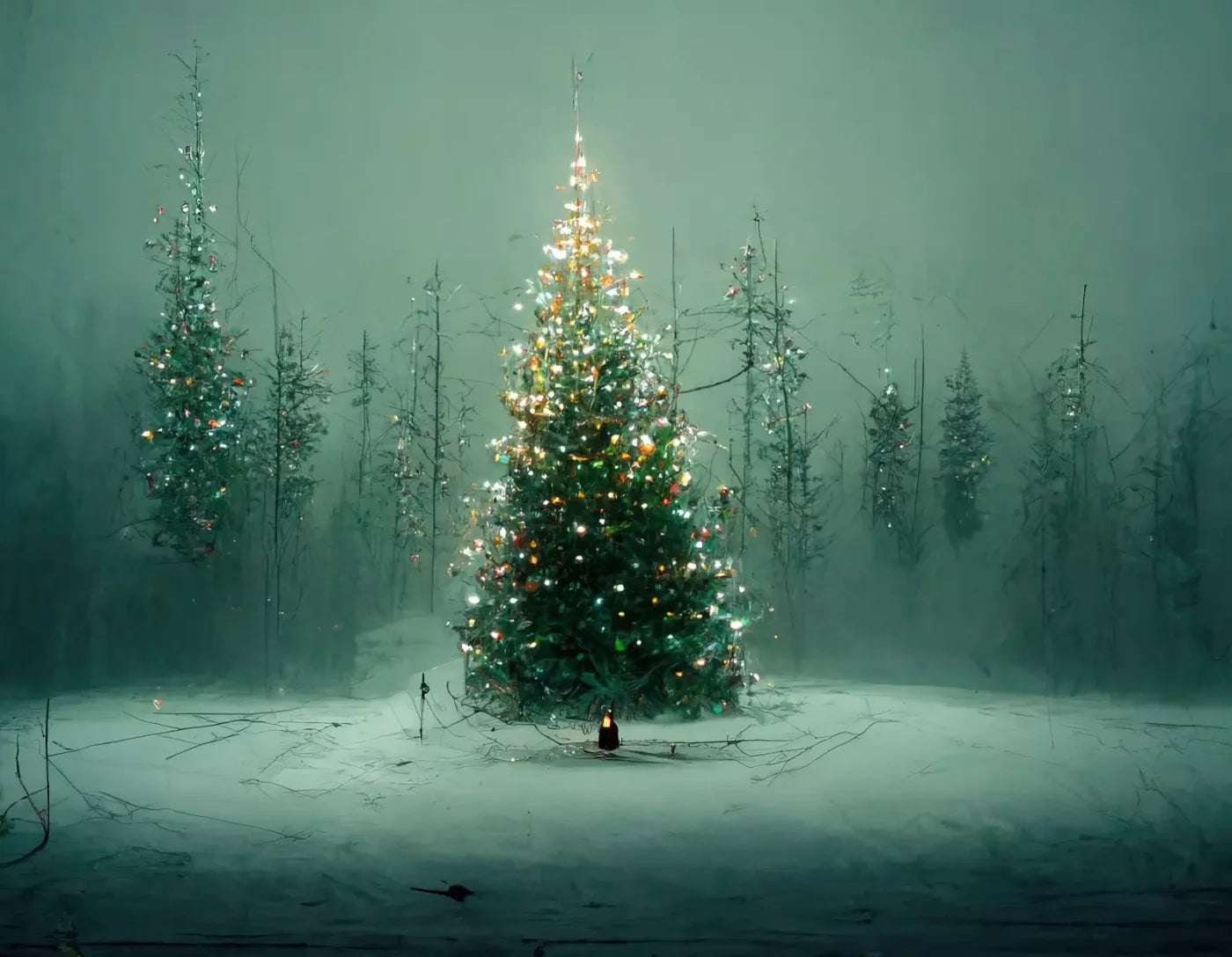 Holy Night 8X6 Fleece ( 96 X 72 Inch ) Backdrop