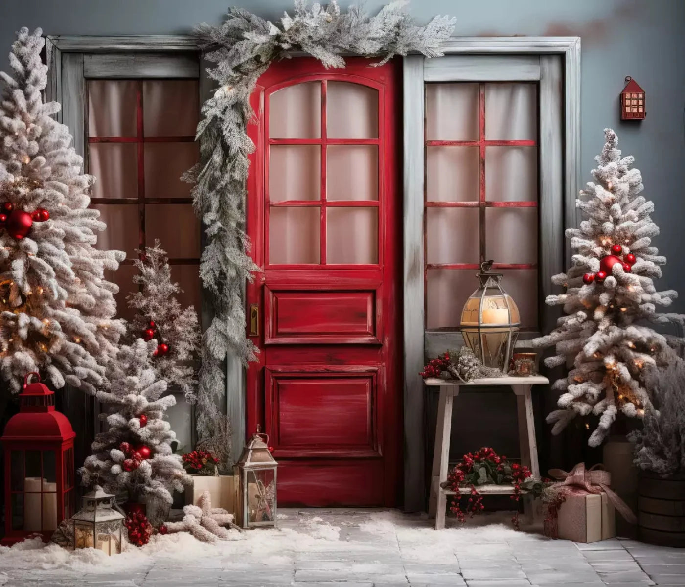 Home For Christmas 12X10 Ultracloth ( 144 X 120 Inch ) Backdrop