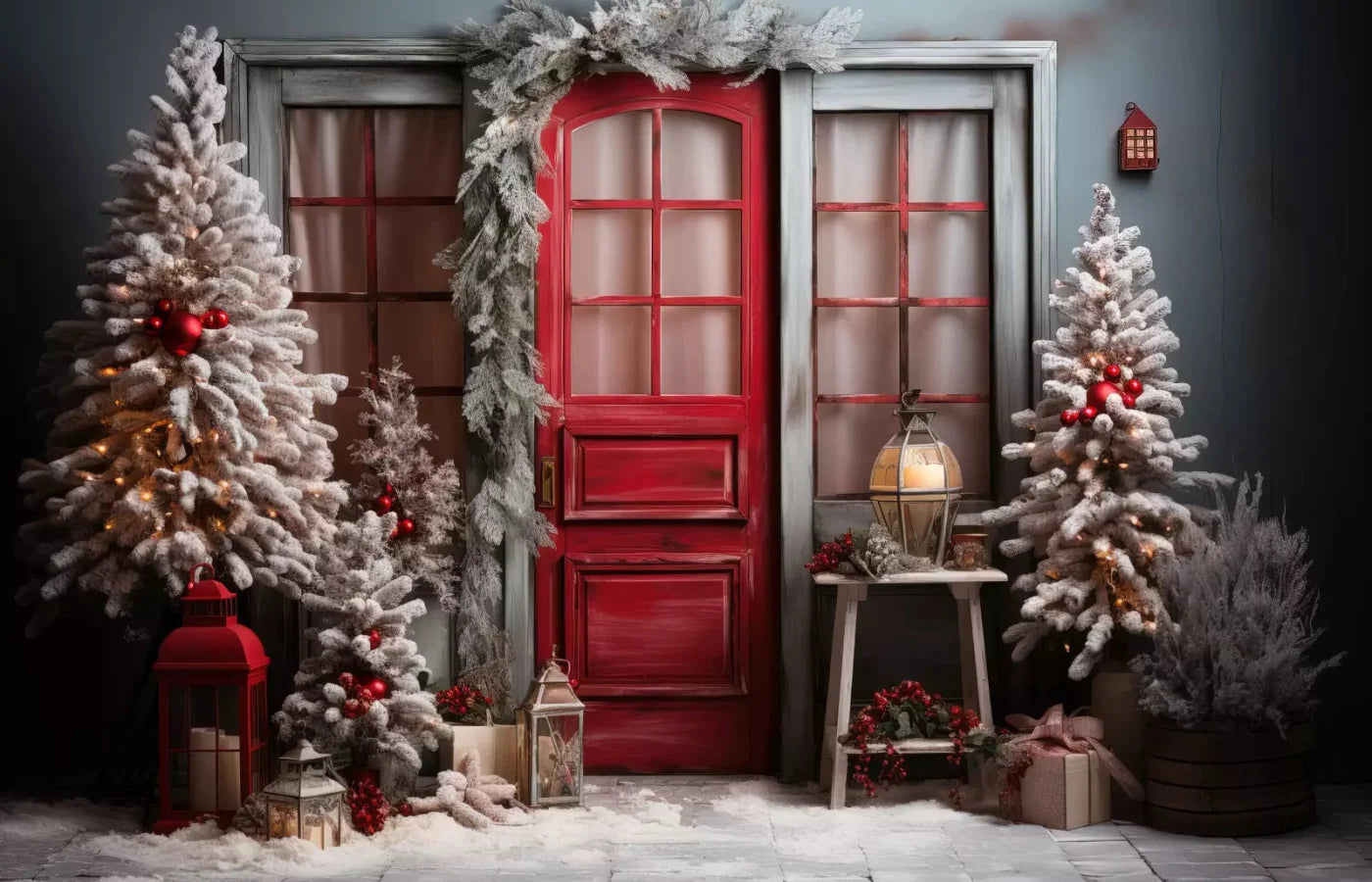 Home For Christmas 12X8 Ultracloth ( 144 X 96 Inch ) Backdrop