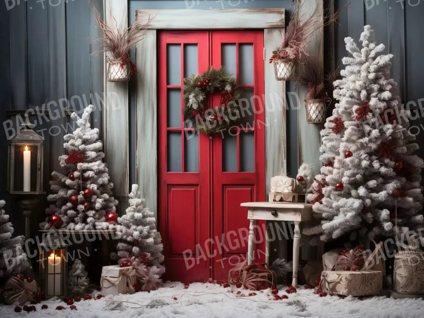 Home For Christmas Ii 10X8 Fleece ( 120 X 96 Inch ) Backdrop