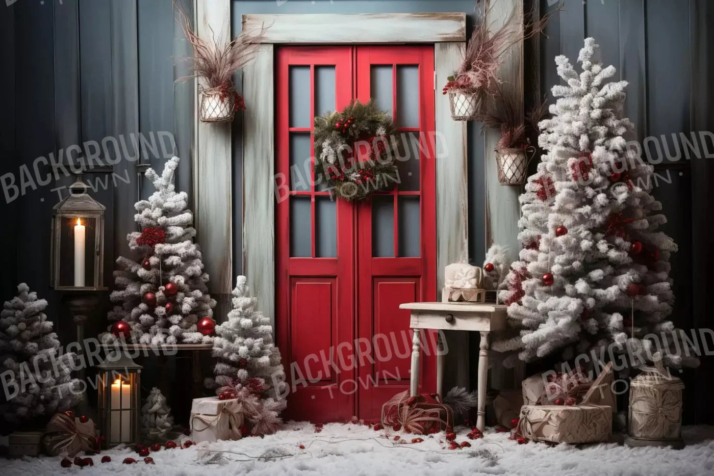 Home For Christmas Ii 8X5 Ultracloth ( 96 X 60 Inch ) Backdrop