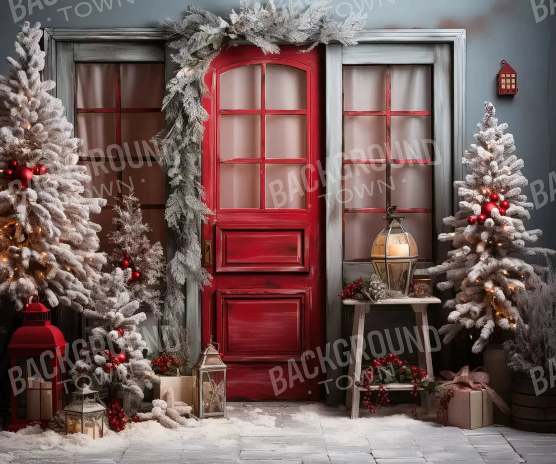 Red Christmas Backdrop for Photography