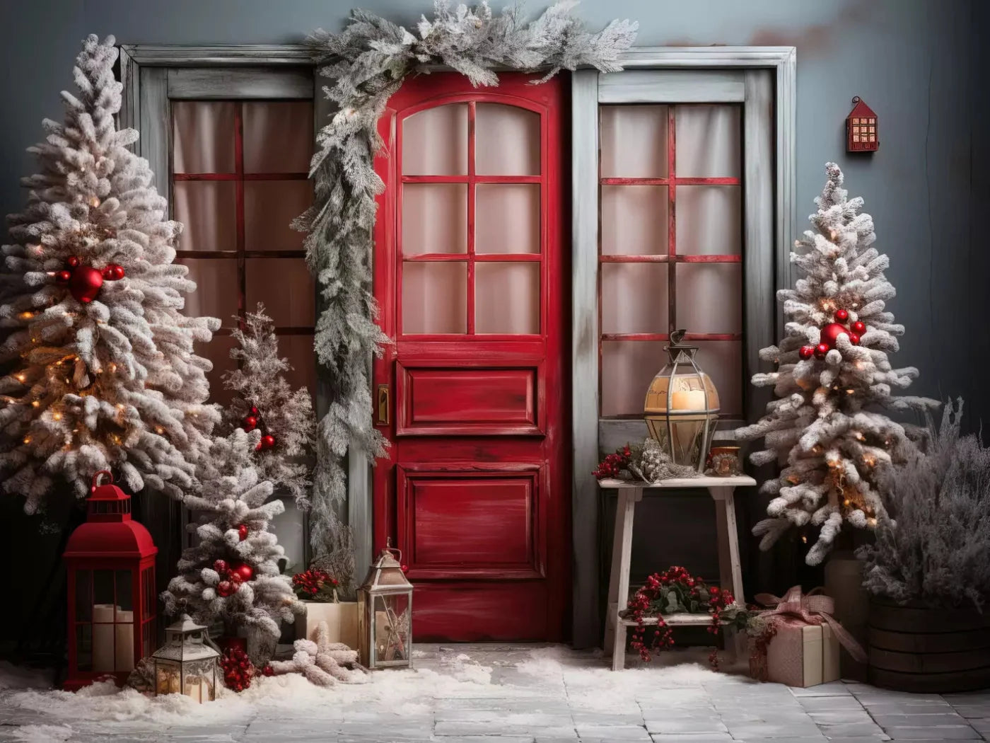 Home For Christmas 68X5 Fleece ( 80 X 60 Inch ) Backdrop