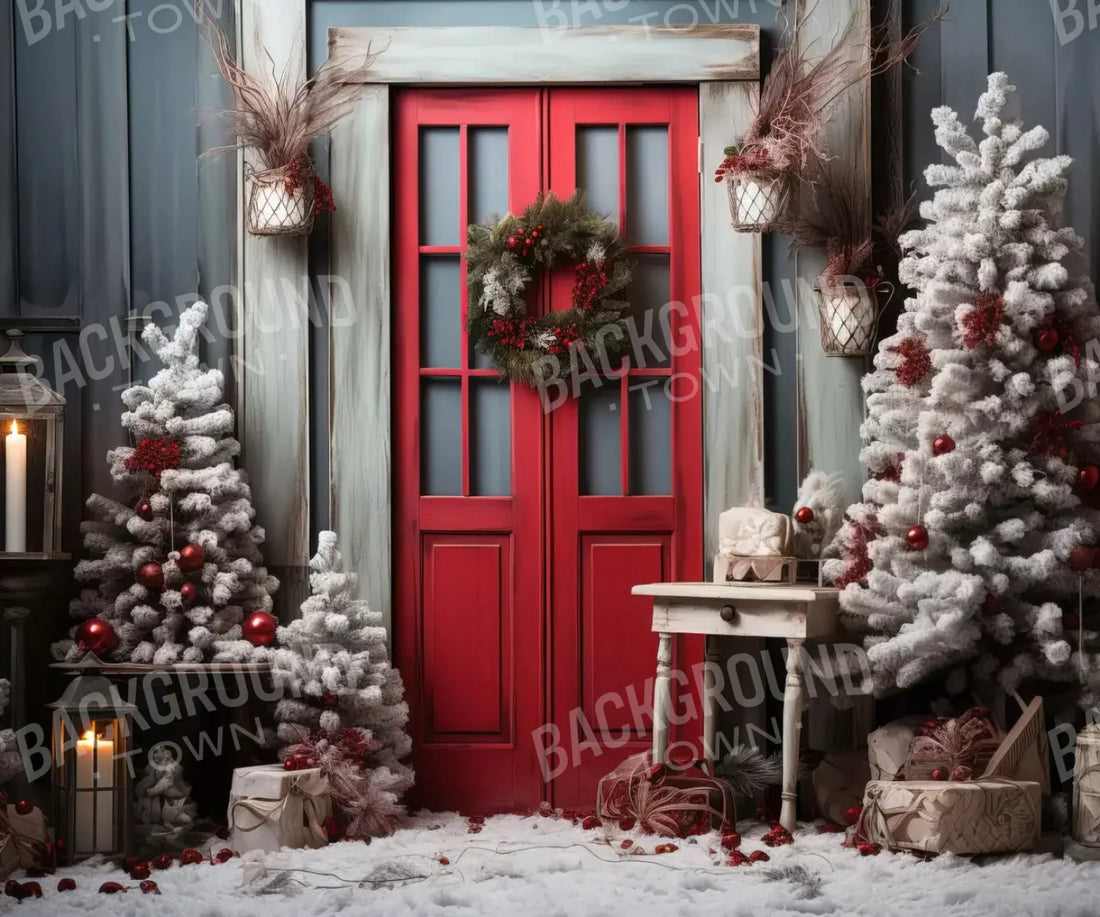 Red Christmas Backdrop for Photography